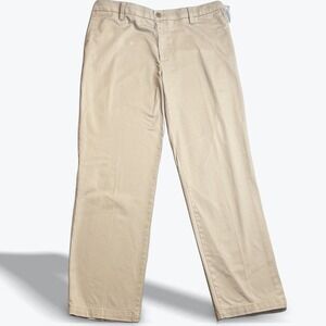 Dockers Signature Khaki Straight Flex Comfort Mens 36 X 32 Flat Front Pants